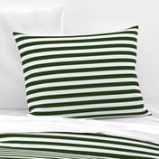 Forest Green and White ¾ inch Deck Chair Horizontal Stripes