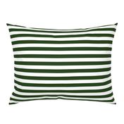 Forest Green and White ¾ inch Deck Chair Horizontal Stripes