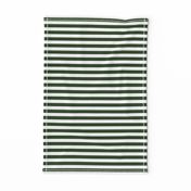 Forest Green and White ½ inch Picnic Horizontal Stripes