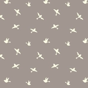 Little Birdies in taupe