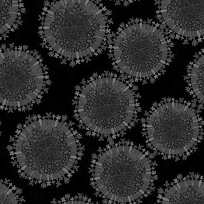 black and white virus microscope