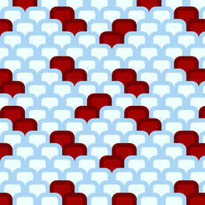red and blue pattern