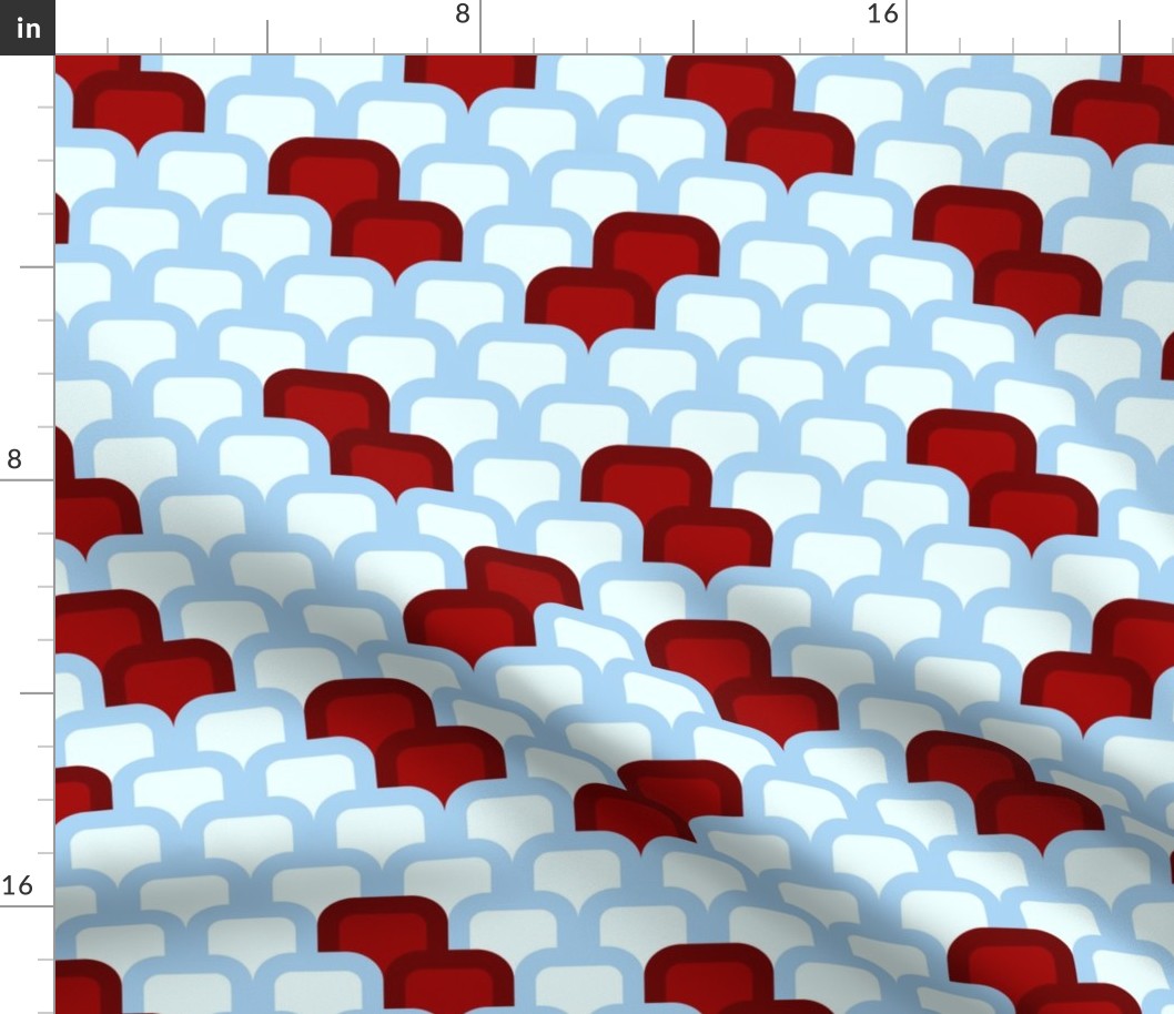 red and blue pattern