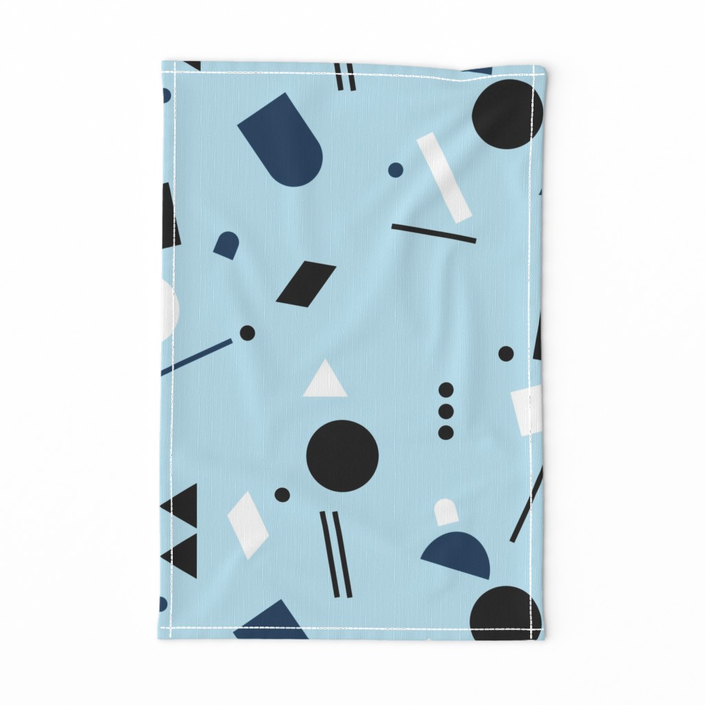 Geometric elements minimal trend design  spring summer abstract for swim blue JUMBO