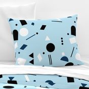 Geometric elements minimal trend design  spring summer abstract for swim blue JUMBO