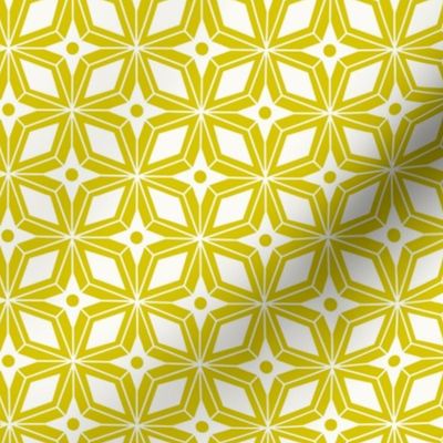 Starburst - Midcentury Modern Geometric Regular Citron Yellow