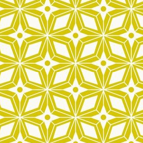 Starburst - Midcentury Modern Geometric Regular Citron Yellow