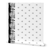 Woodland Romance Border Print | Black + White