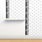 Woodland Romance Border Print | Black + White