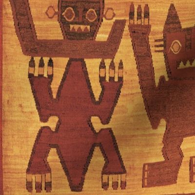 Inca Tribal Gatos  - Rust Tan Brown - Design 8683446