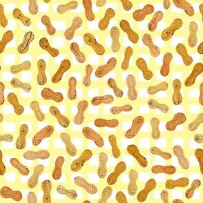 peanuts on yellow gingham