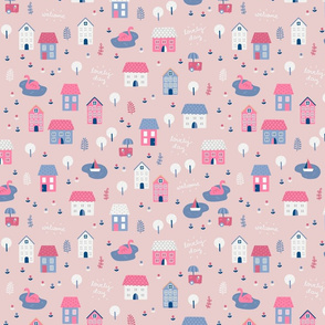 Tiny Houses Pink SMALL