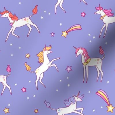 unicorns sky lavender