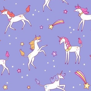 unicorns sky lavender