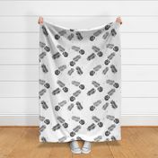 Cute little Sloths and palm leaves summer jungle pura vida irregular illustration design gender neutral gray JUMBO