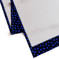 Large  - Wonky Polka Blobs - Bright Blue on Black