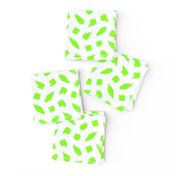 Large - Wonky Polka Blobs - Lime Green on White