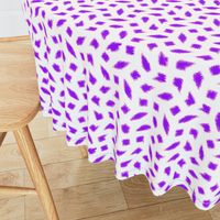 Wonky Fringed Polka Blobs - Pink and Purple on White