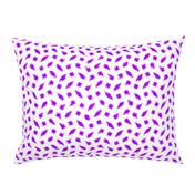 Wonky Fringed Polka Blobs - Pink and Purple on White