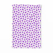 Wonky Fringed Polka Blobs - Pink and Purple on White