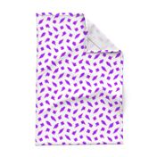 Wonky Fringed Polka Blobs - Pink and Purple on White