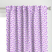 Wonky Fringed Polka Blobs - Pink and Purple on White