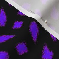 Wonky Polka Blobs - Purple with Pink Fringe on Black