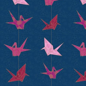 Origami paper cranes