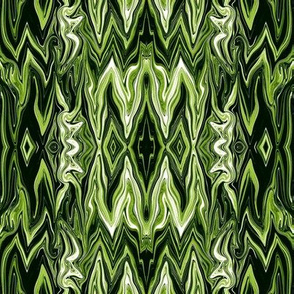 DGD10 - XL - Rococo Digital Dalliance, with Hidden Gargoyles,  in Green Tones