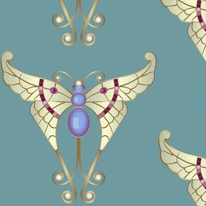 Bejeweled Butterfly: Aqua