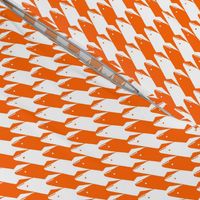 Baby Sharkstooth Sharks Pattern Repeat in White and Orange