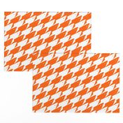 Sharkstooth Sharks Pattern Repeat in White and Orange