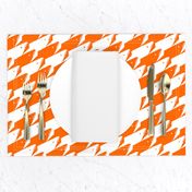 Sharkstooth Sharks Pattern Repeat in White and Orange