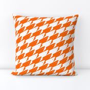 Sharkstooth Sharks Pattern Repeat in White and Orange