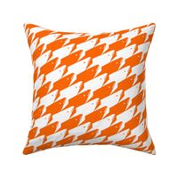 Sharkstooth Sharks Pattern Repeat in White and Orange