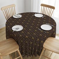 Louis Luxury Goldendoodle Dog Pattern on Brown
