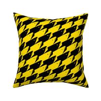 Sharkstooth Sharks Pattern Repeat in Black and Yellow