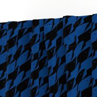 Sharkstooth Sharks Pattern Repeat in Black and Blue