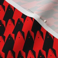 Baby Sharkstooth Sharks Pattern Repeat in Black and Red