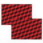 Sharkstooth Sharks Pattern Repeat in Black and Red