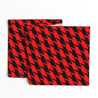 Sharkstooth Sharks Pattern Repeat in Black and Red