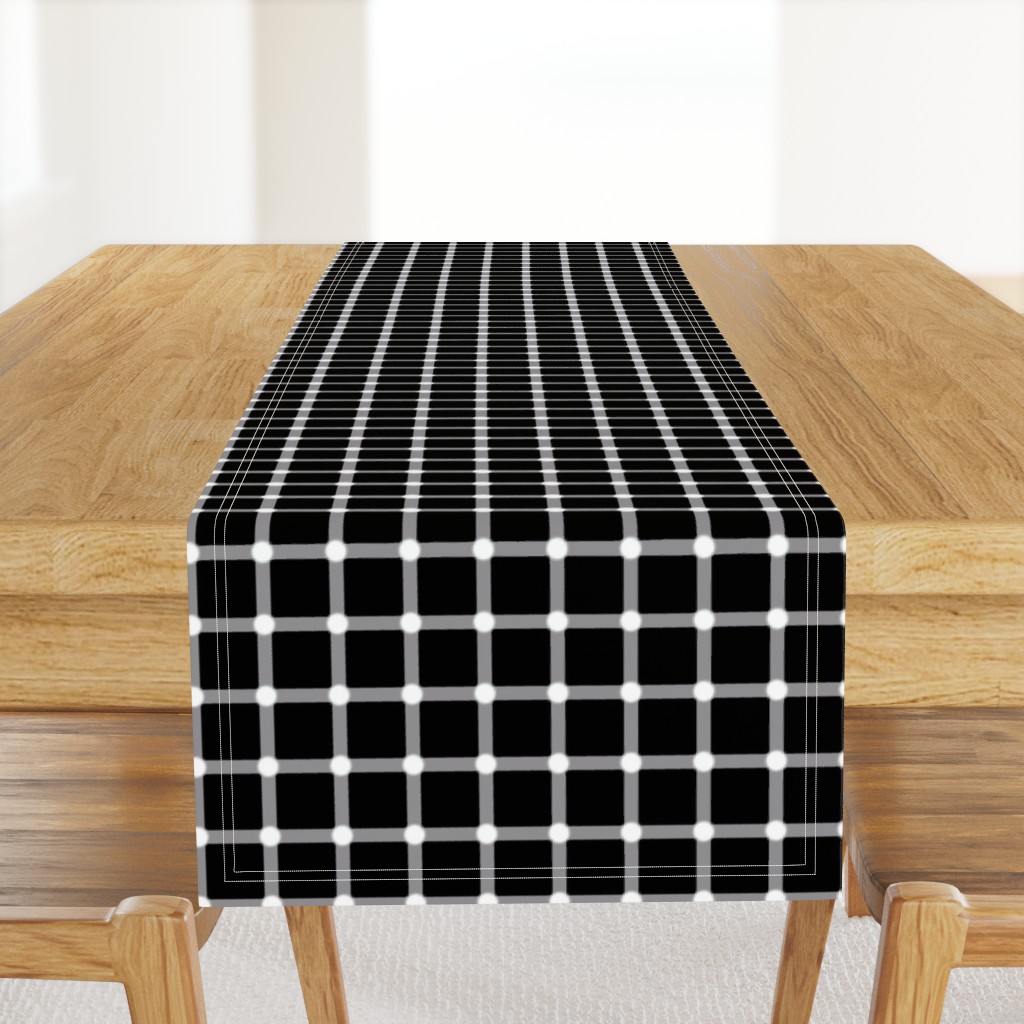 Black and White Optical Square Grid IIllusion