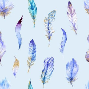 Blue and Gold Feathers // Link Water