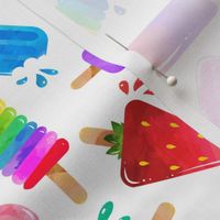 watercolor summer popsicles 