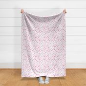 Tender watercolor pink spots for baby girl's nursery || polka dot painted pattern