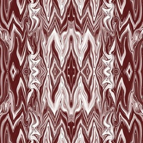 DGD18 - XL - Rococo Digital Dalliance Lace with Hidden Gargoyles in Burgundy Brown Monochrome