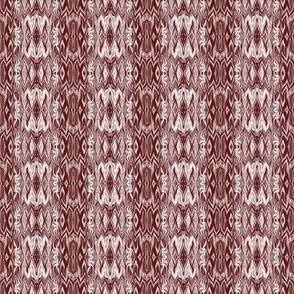 DGD18 - Small - Rococo Digital Dalliance Lace with Hidden Gargoyles in Burgundy Brown Monochrome