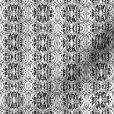 DGD21 - Small - Rococo Digital Dalliance Lace with Hidden Gargoyles in White - Grey - Black