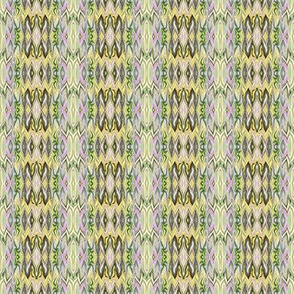 DGD23 - Small - Rococo Digital Dalliance with Hidden Gargoyles in Lavender, Yellow and Green