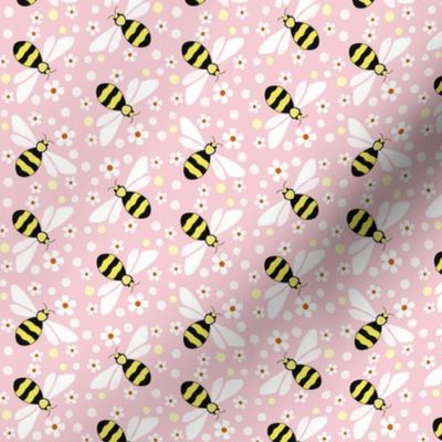 Small Bees on Pink